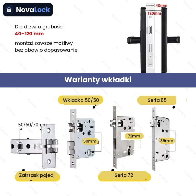 NovaLock Pro X2 – Inteligentny Zamek z Wideodzwonkiem, Odciskiem Palca i Aplikacją TTLock