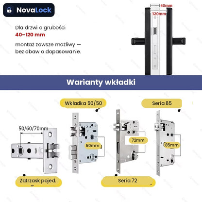 NovaLock Pro X2 – Inteligentny Zamek z Wideodzwonkiem, Odciskiem Palca i Aplikacją TTLock