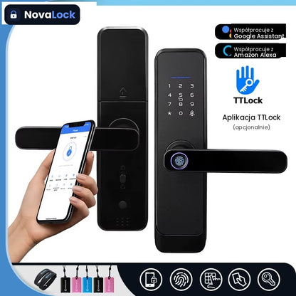 NovaLock Pro X2 – Inteligentny Zamek z Wideodzwonkiem, Odciskiem Palca i Aplikacją TTLock
